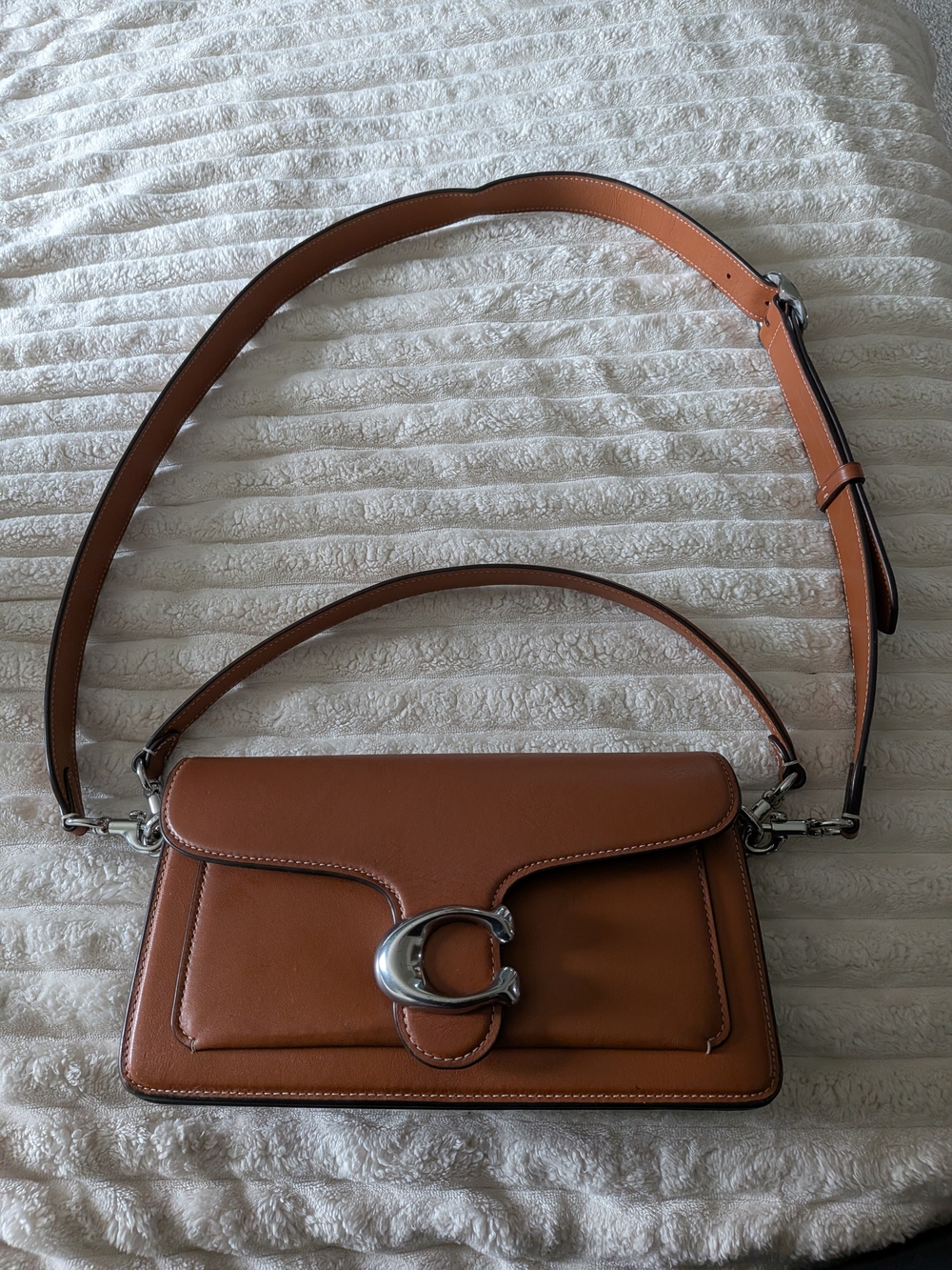 Coach Tabby Shoulder Bag in Saddle Brown - Picture 8 of 15